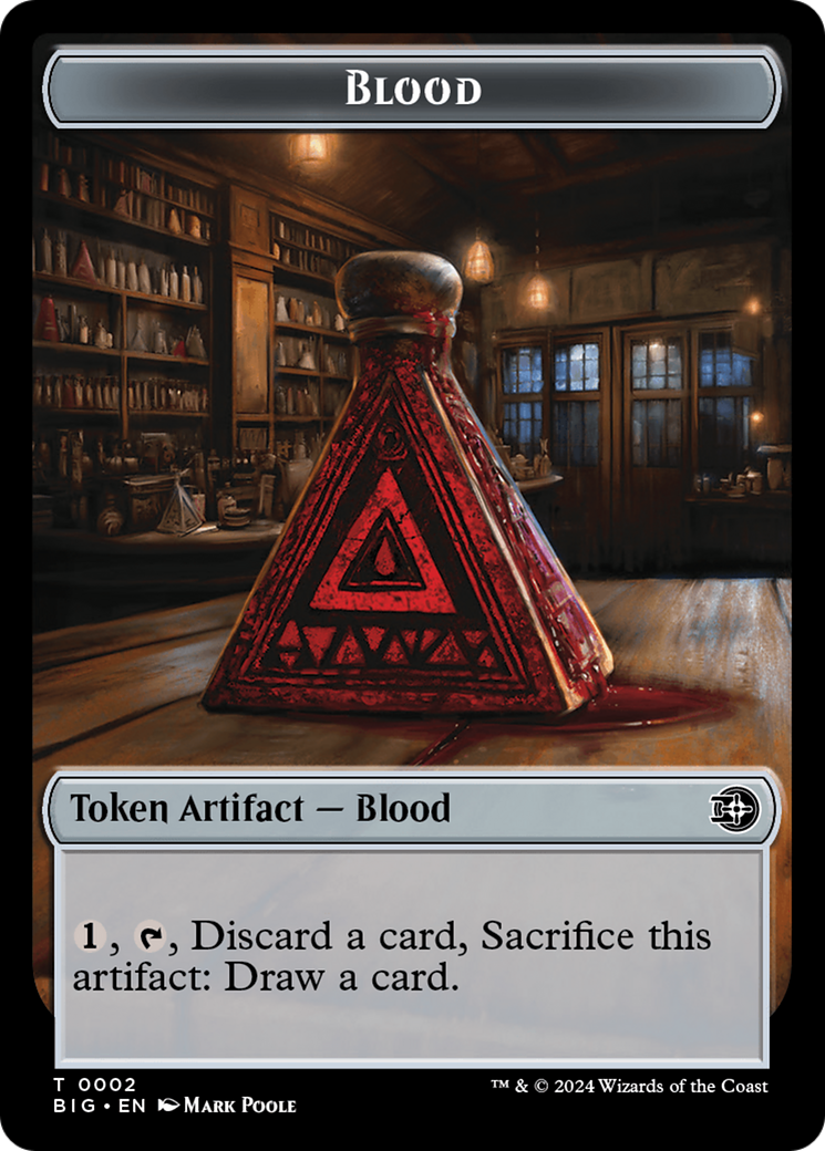 Blood // Plot Double-Sided Token [Outlaws of Thunder Junction: The Big Score Tokens] | Card Citadel