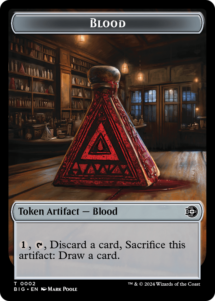 Treasure // Blood Double-Sided Token [Outlaws of Thunder Junction Tokens] | Card Citadel