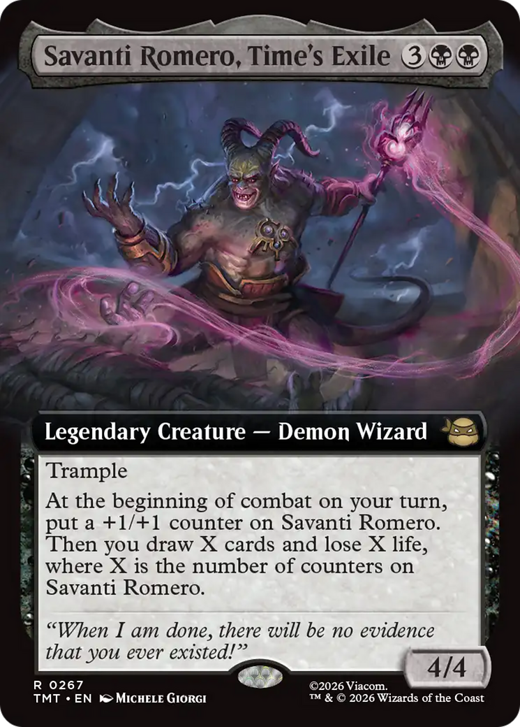 Savanti Romero, Time's Exile (Extended Art) [Teenage Mutant Ninja Turtles] | Card Citadel