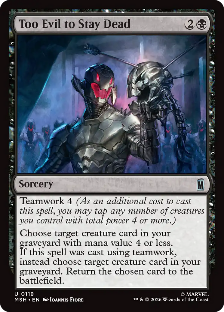 Too Evil to Stay Dead [Marvel Super Heroes] | Card Citadel