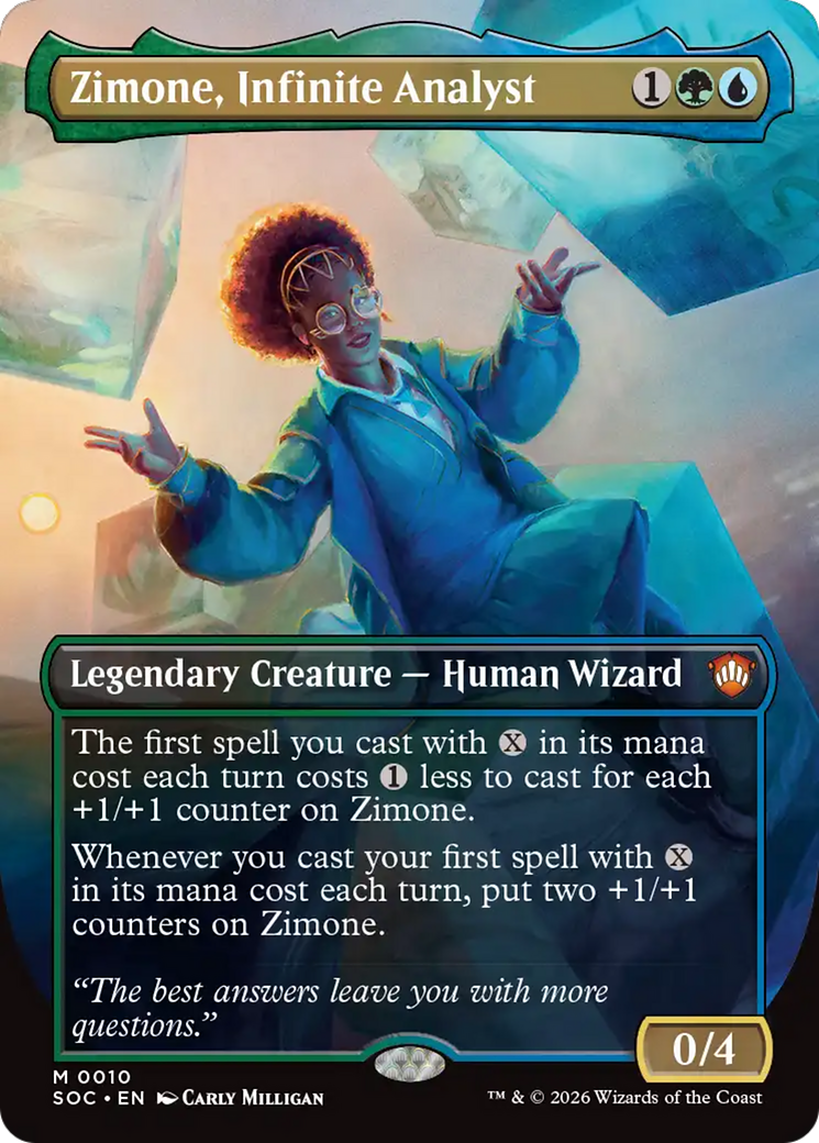 Zimone, Infinite Analyst (Borderless) [Secrets of Strixhaven Commander] | Card Citadel