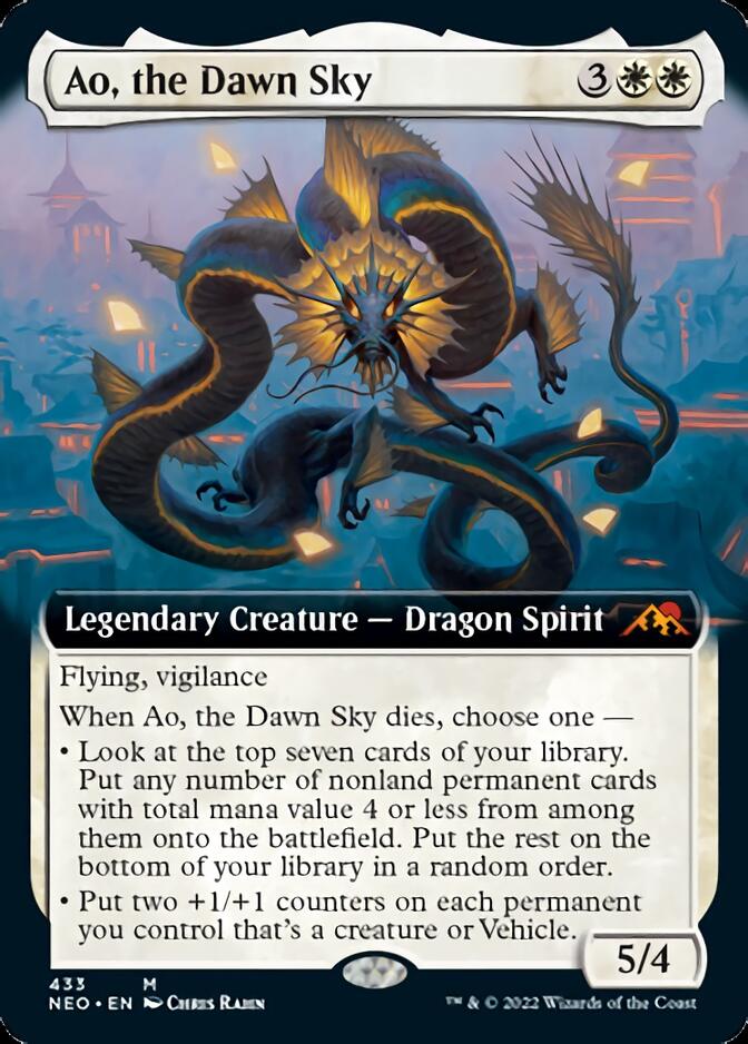 Ao, the Dawn Sky (Extended Art) [Kamigawa: Neon Dynasty] | Card Citadel