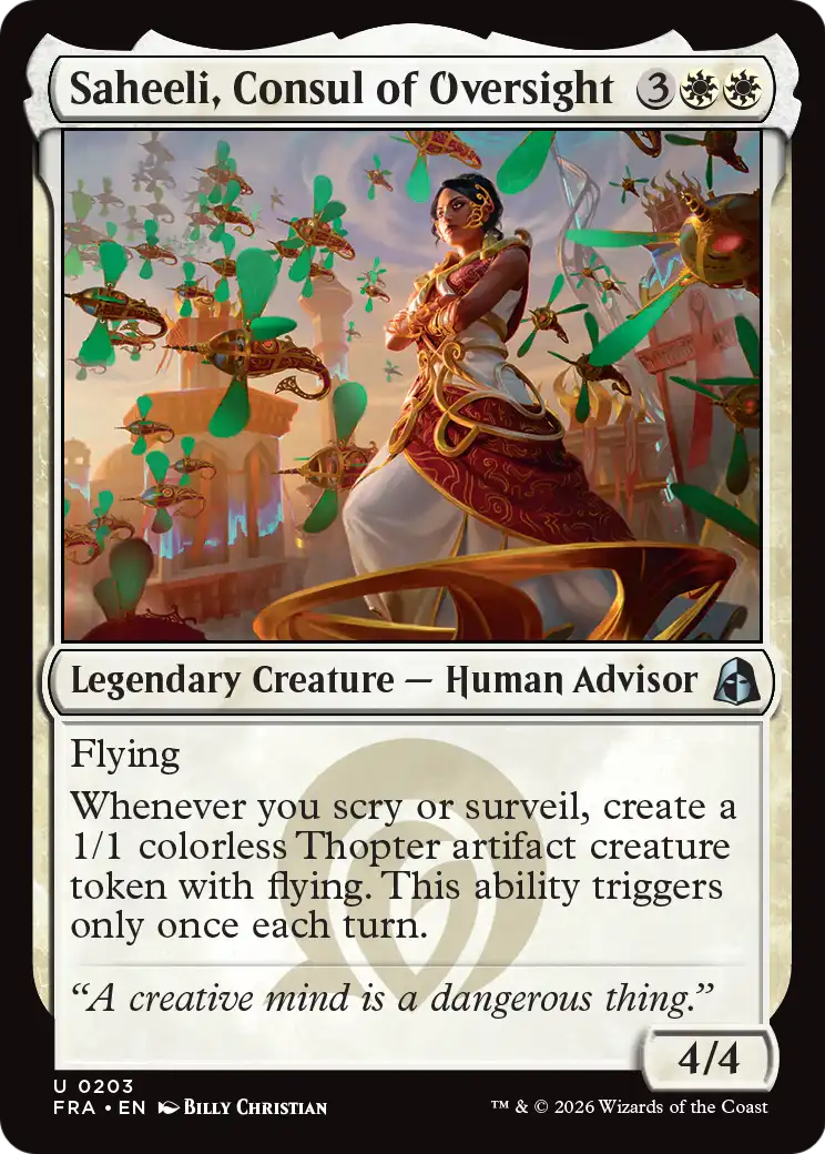 Saheeli, Consul of Oversight [Reality Fracture] | Card Citadel