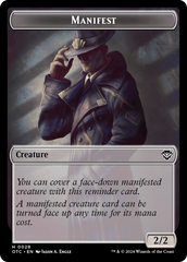 Boar // Manifest Double-Sided Token [Outlaws of Thunder Junction Commander Tokens] | Card Citadel