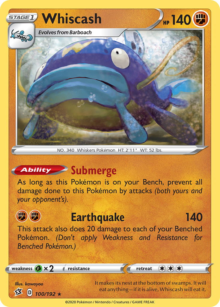 Whiscash (100/192) [Sword & Shield: Rebel Clash] | Card Citadel