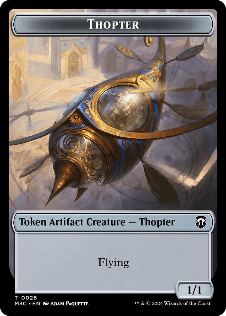 Aetherborn (Ripple Foil) // Thopter Double-Sided Token [Modern Horizons 3 Commander Tokens] | Card Citadel