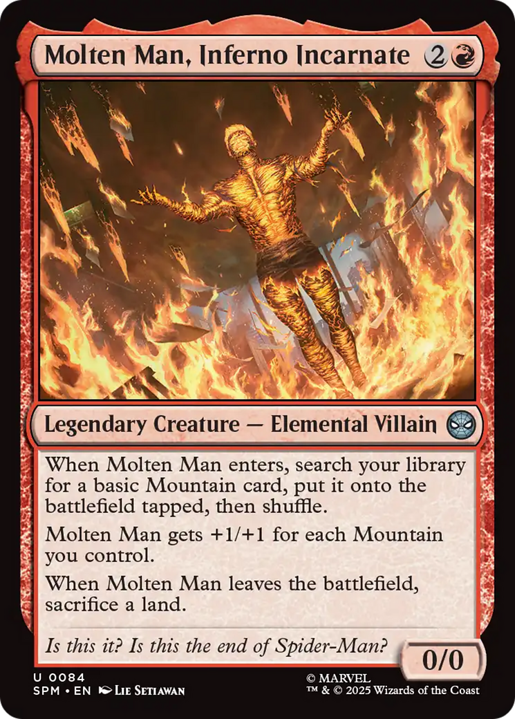Molten Man, Inferno Incarnate [Marvel's Spider-Man] | Card Citadel