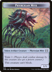 Phyrexian Mite Token (012) // Phyrexian Golem Double-Sided Token [Phyrexia: All Will Be One Tokens] | Card Citadel