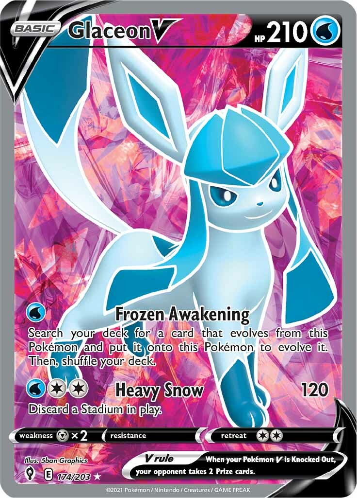 Glaceon V (174/203) [Sword & Shield: Evolving Skies] | Card Citadel