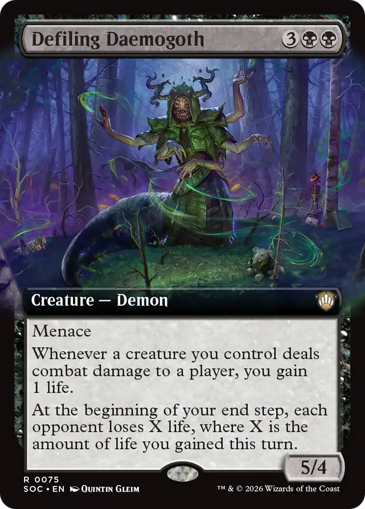 Defiling Daemogoth (Extended Art) [Secrets of Strixhaven Commander] | Card Citadel