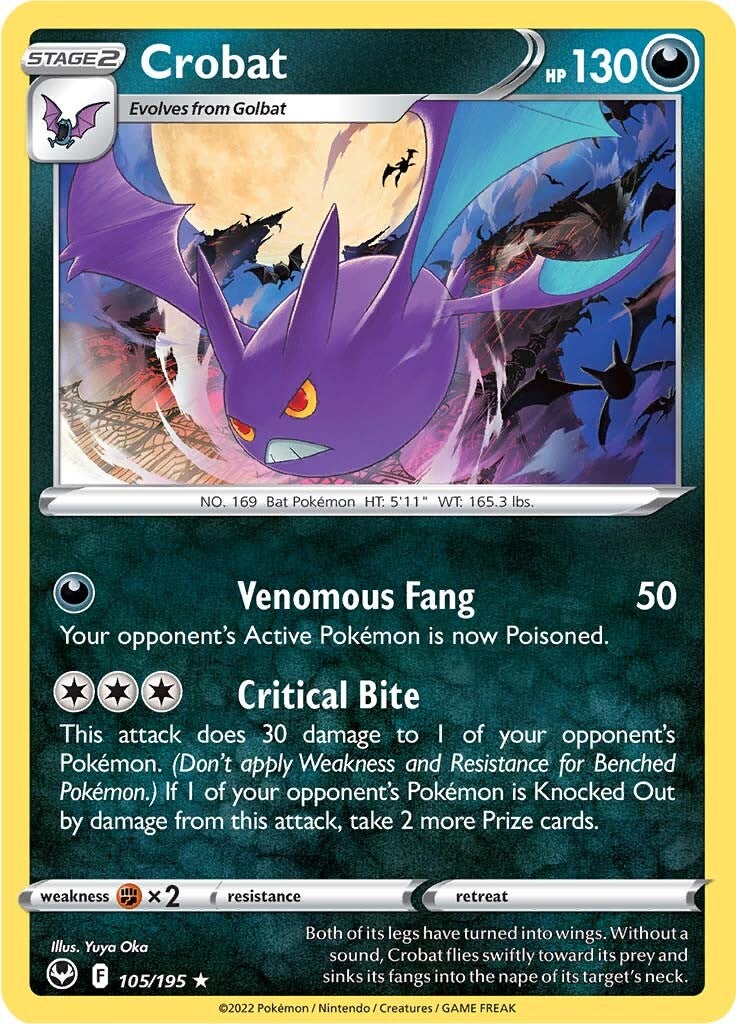 Crobat (105/195) [Sword & Shield: Silver Tempest] | Card Citadel