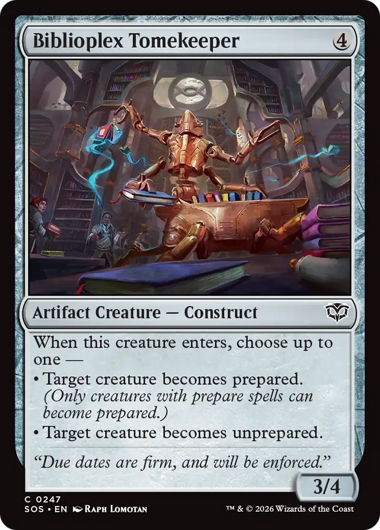Biblioplex Tomekeeper [Secrets of Strixhaven] | Card Citadel