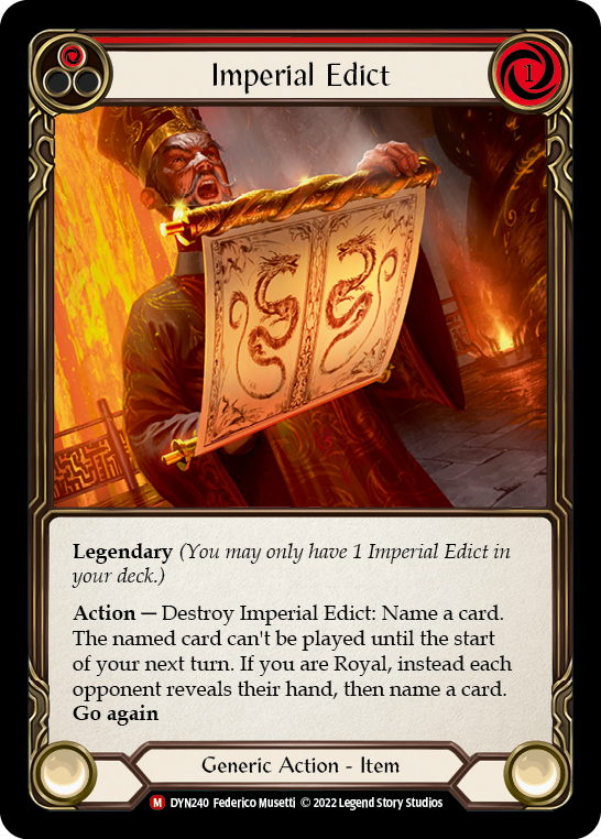 Imperial Edict [DYN240] (Dynasty) | Card Citadel