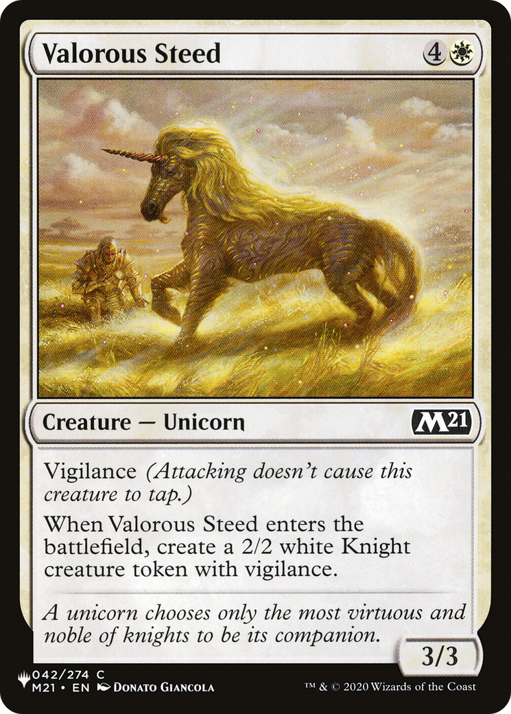 Valorous Steed [The List Reprints] | Card Citadel