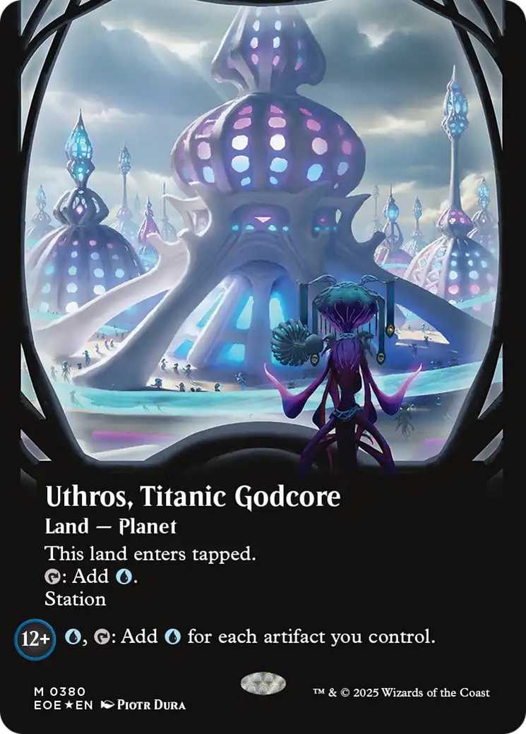Uthros, Titanic Godcore (Borderless) (Galaxy Foil) [Edge of Eternities] | Card Citadel
