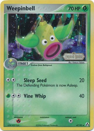 Weepinbell (47/92) (Stamped) [EX: Legend Maker] | Card Citadel
