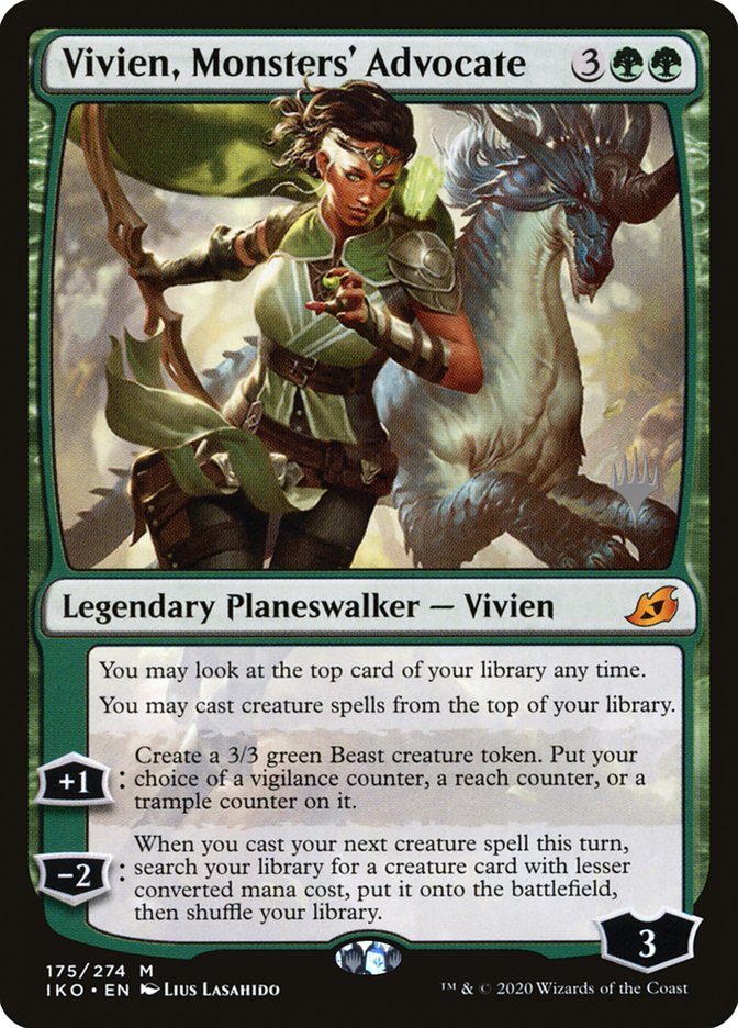Vivien, Monsters' Advocate (Promo Pack) [Ikoria: Lair of Behemoths Promos] | Card Citadel
