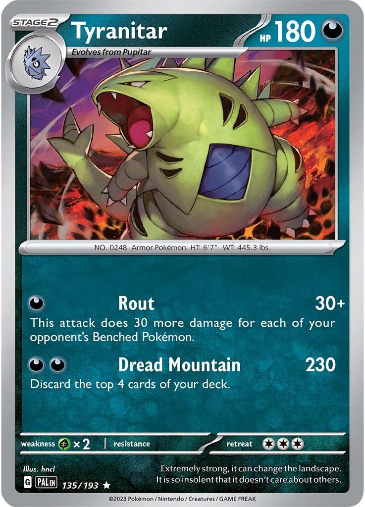 Tyranitar (135/193) [Scarlet & Violet: Paldea Evolved] | Card Citadel