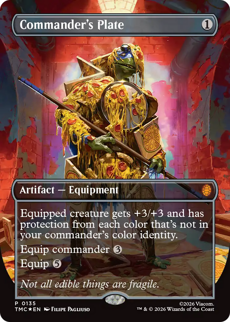 Commander's Plate (Borderless) [Teenage Mutant Ninja Turtles Commander] | Card Citadel