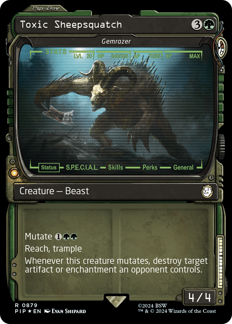 Toxic Sheepsquatch - Gemrazer (Showcase) (Surge Foil) [Fallout] | Card Citadel