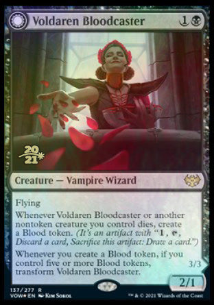 Voldaren Bloodcaster // Bloodbat Summoner [Innistrad: Crimson Vow Prerelease Promos] | Card Citadel