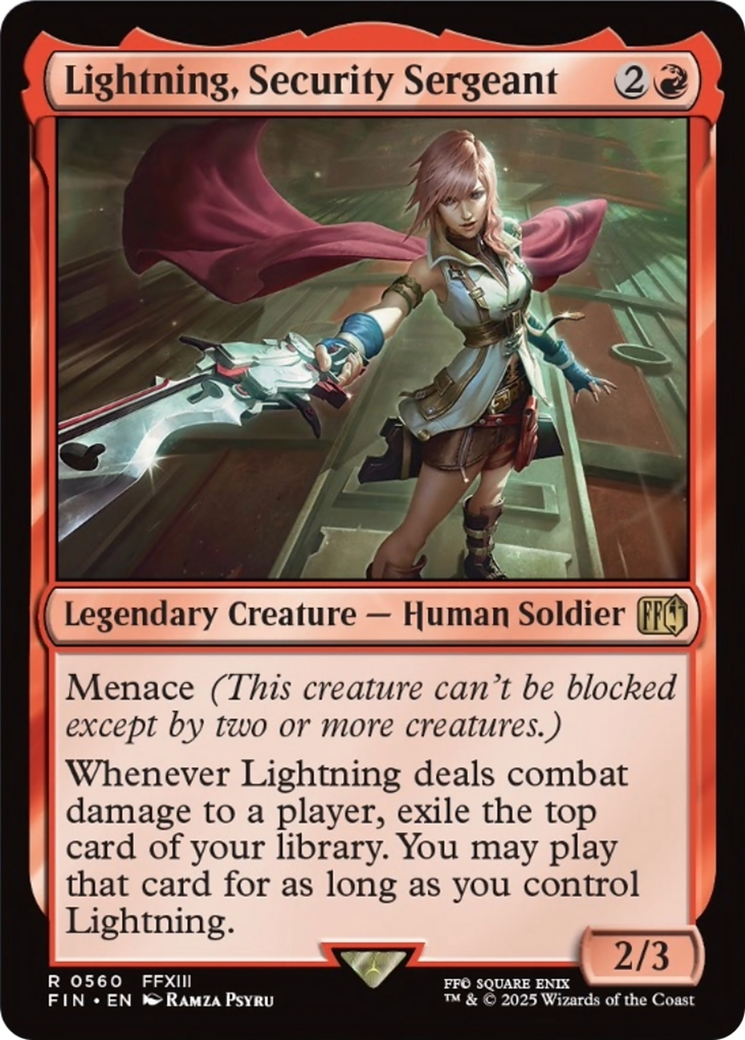 Lightning, Security Sergeant [FINAL FANTASY] | Card Citadel