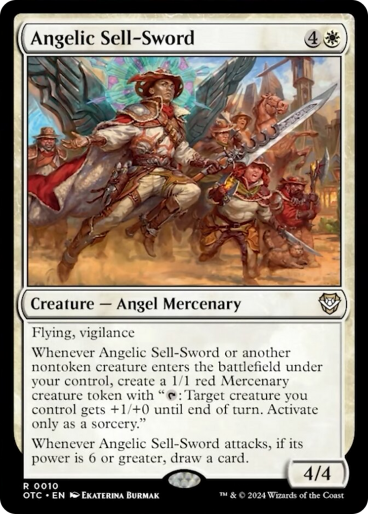 Angelic Sell-Sword [Outlaws of Thunder Junction Commander] | Card Citadel