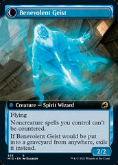 Malevolent Hermit // Benevolent Geist (Extended Art) [Innistrad: Midnight Hunt] | Card Citadel