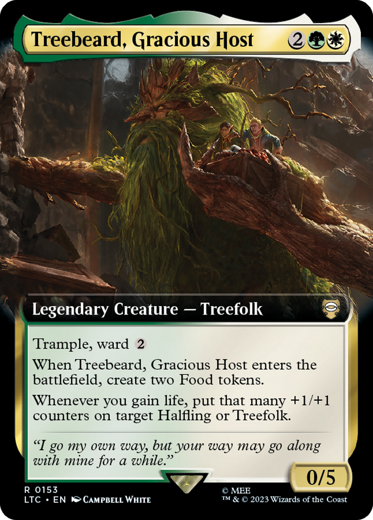 Treebeard, Gracious Host (Extended Art) [The Lord of the Rings: Tales of Middle-Earth Commander] | Card Citadel