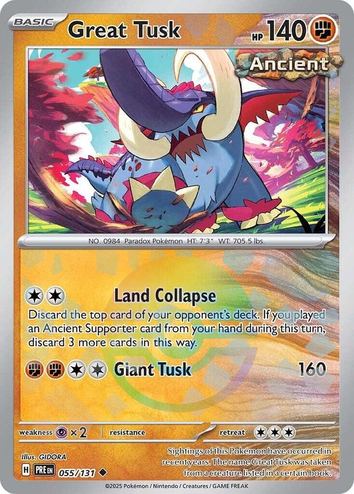 Great Tusk (055/131) (Poke Ball Pattern) [Scarlet & Violet: Prismatic Evolutions] | Card Citadel