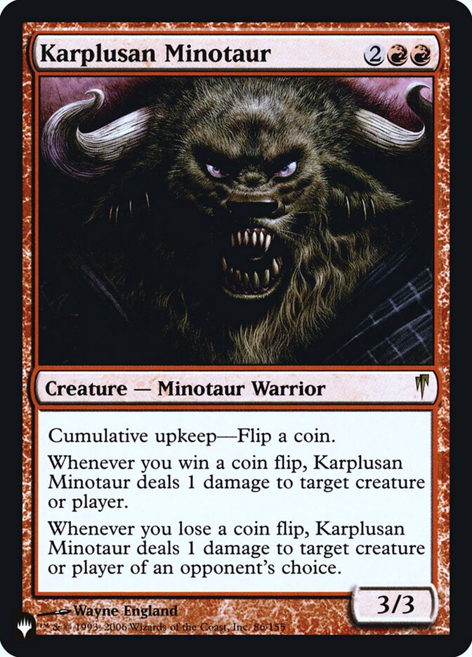 Karplusan Minotaur [Secret Lair: Heads I Win, Tails You Lose] | Card Citadel