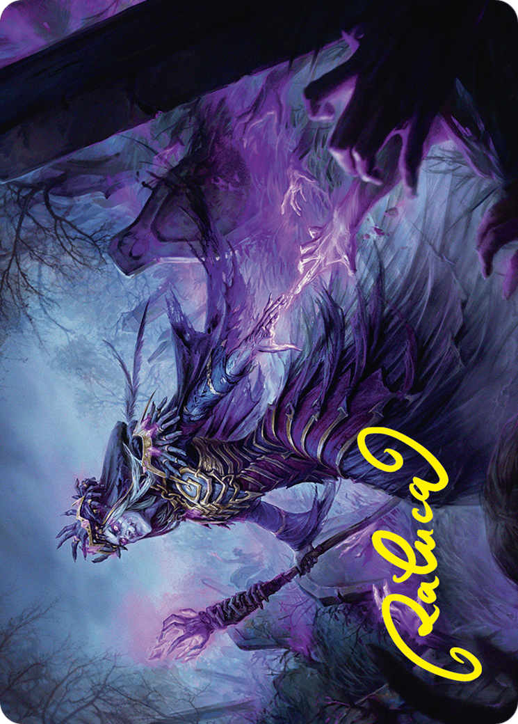 Zul Ashur, Lich Lord Art Card (10/54) (Gold-Stamped Signature) [Foundations Art Series] | Card Citadel