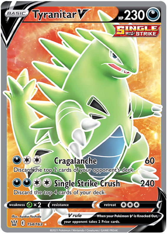 Tyranitar V (154/163) [Sword & Shield: Battle Styles] | Card Citadel