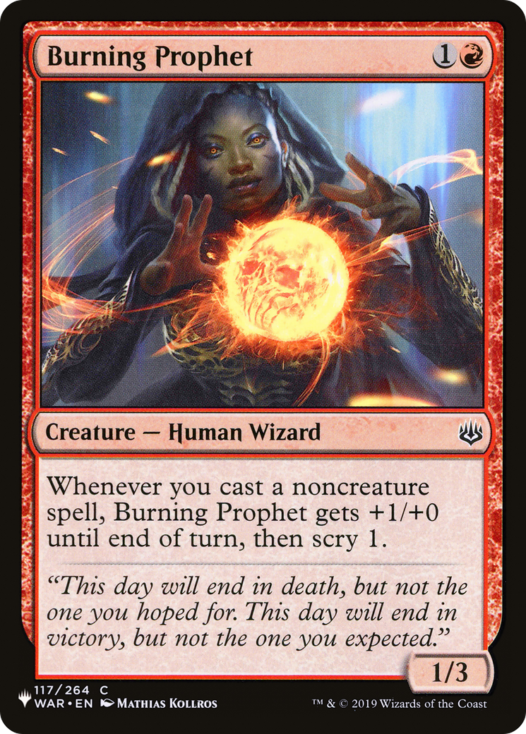 Burning Prophet [The List Reprints] | Card Citadel