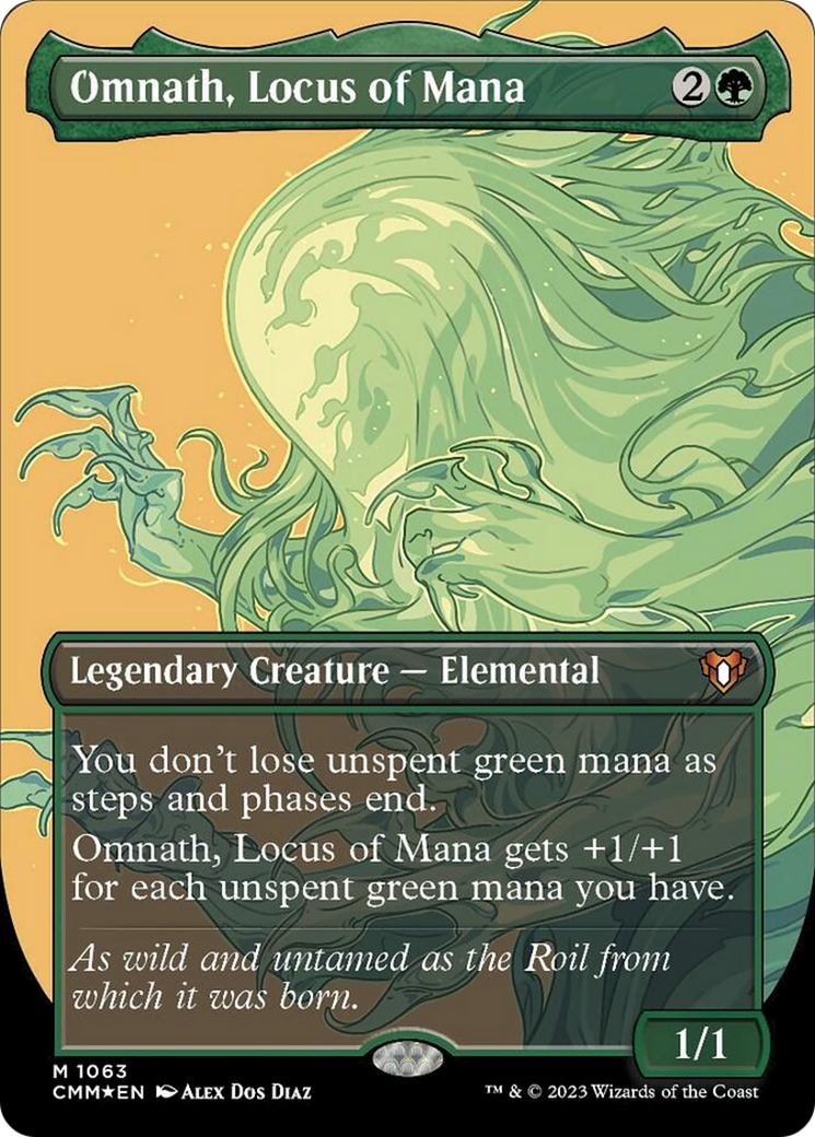 Omnath, Locus of Mana (Borderless Textured Foil Frame Break) [Commander Masters] | Card Citadel