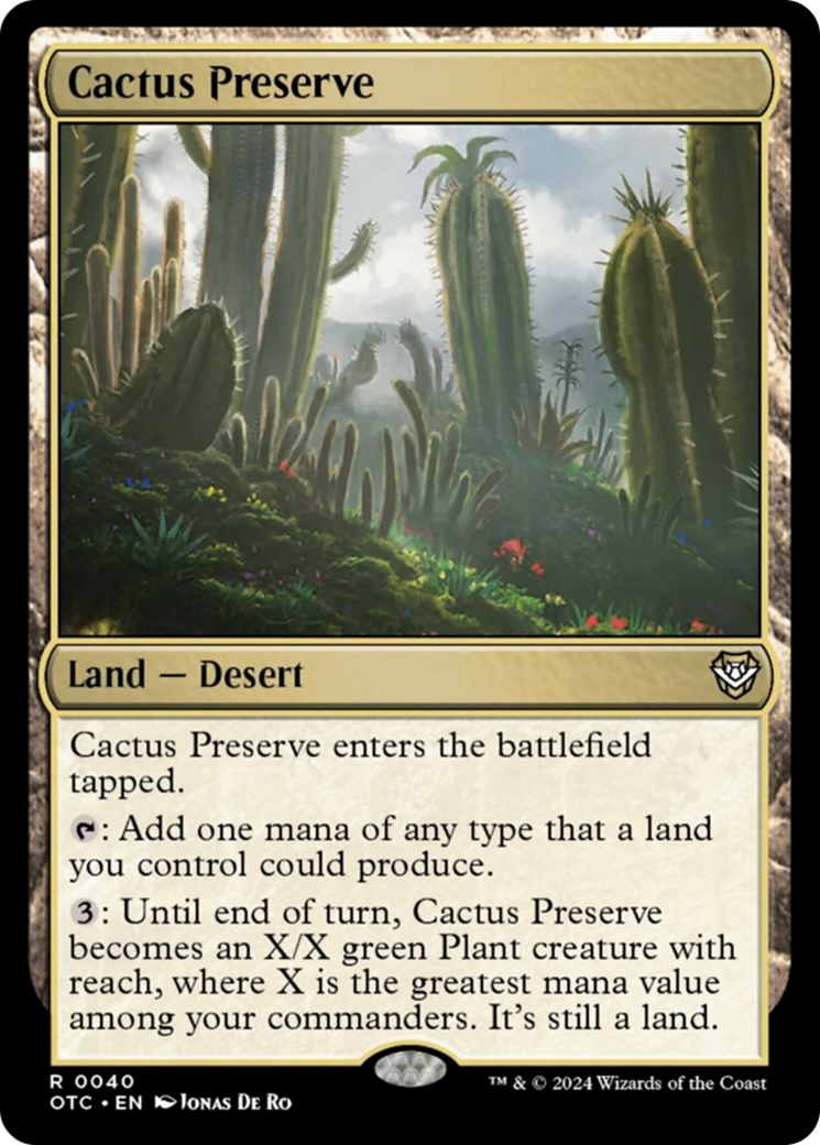 Cactus Preserve [Outlaws of Thunder Junction Commander] | Card Citadel