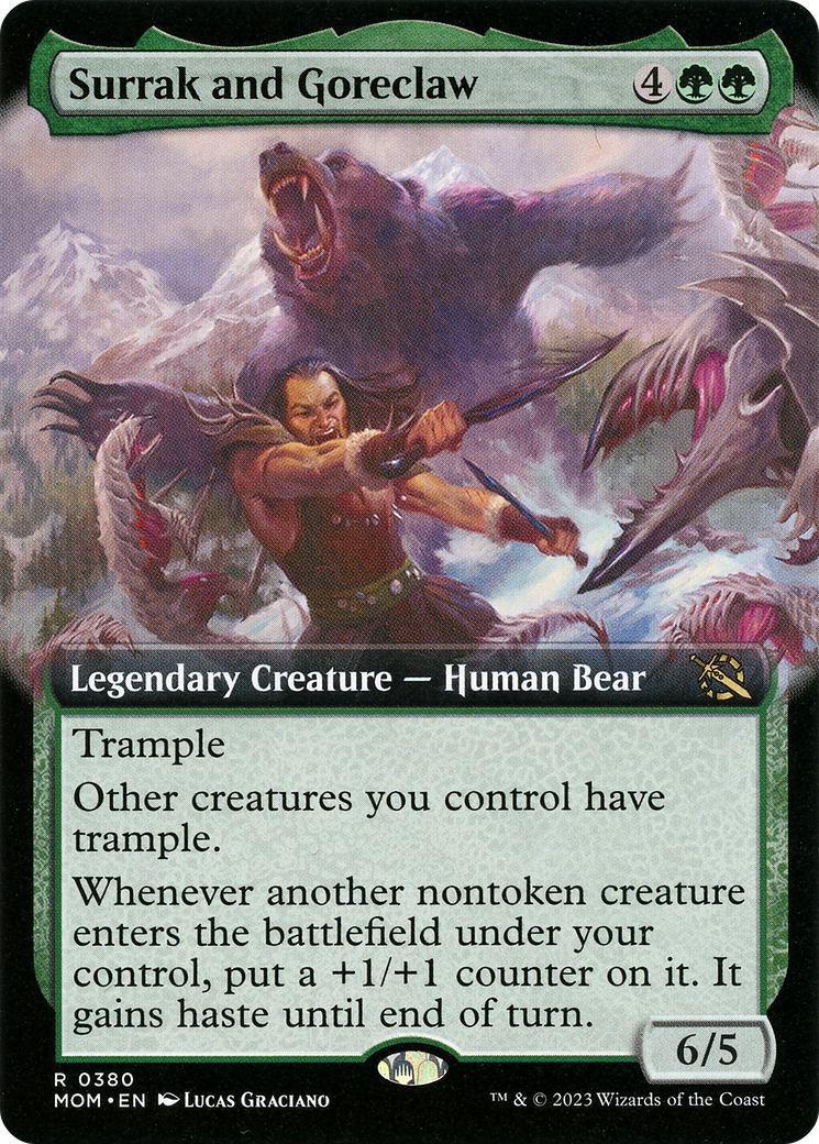 Surrak and Goreclaw (Extended Art) [March of the Machine] | Card Citadel