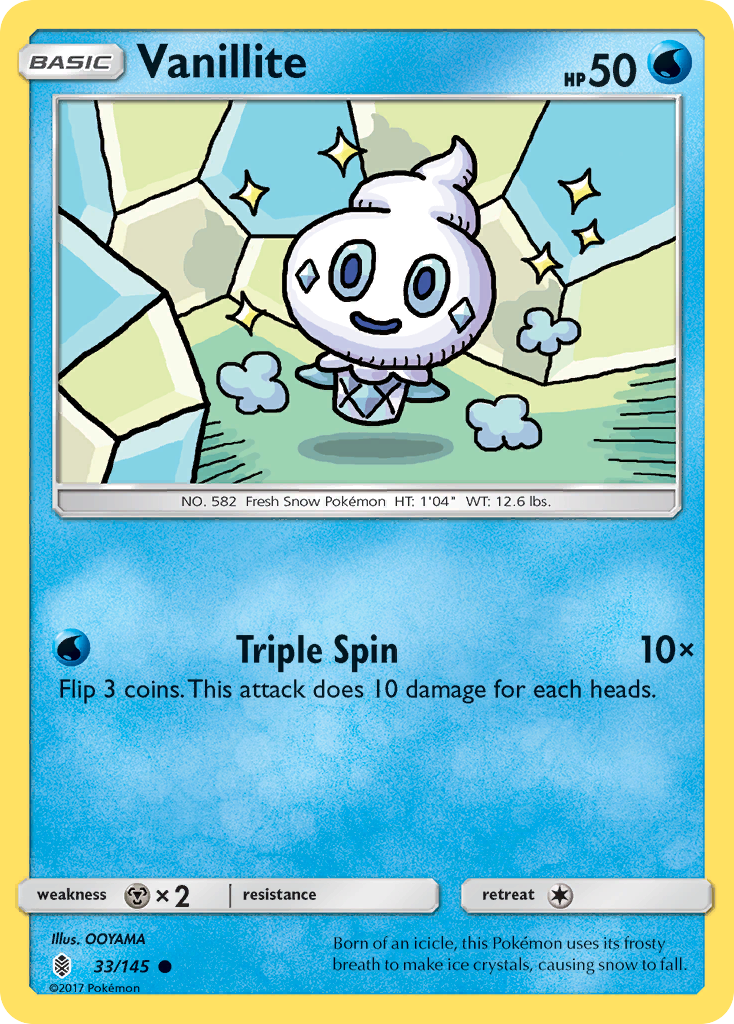 Vanillite (33/145) [Sun & Moon: Guardians Rising] | Card Citadel