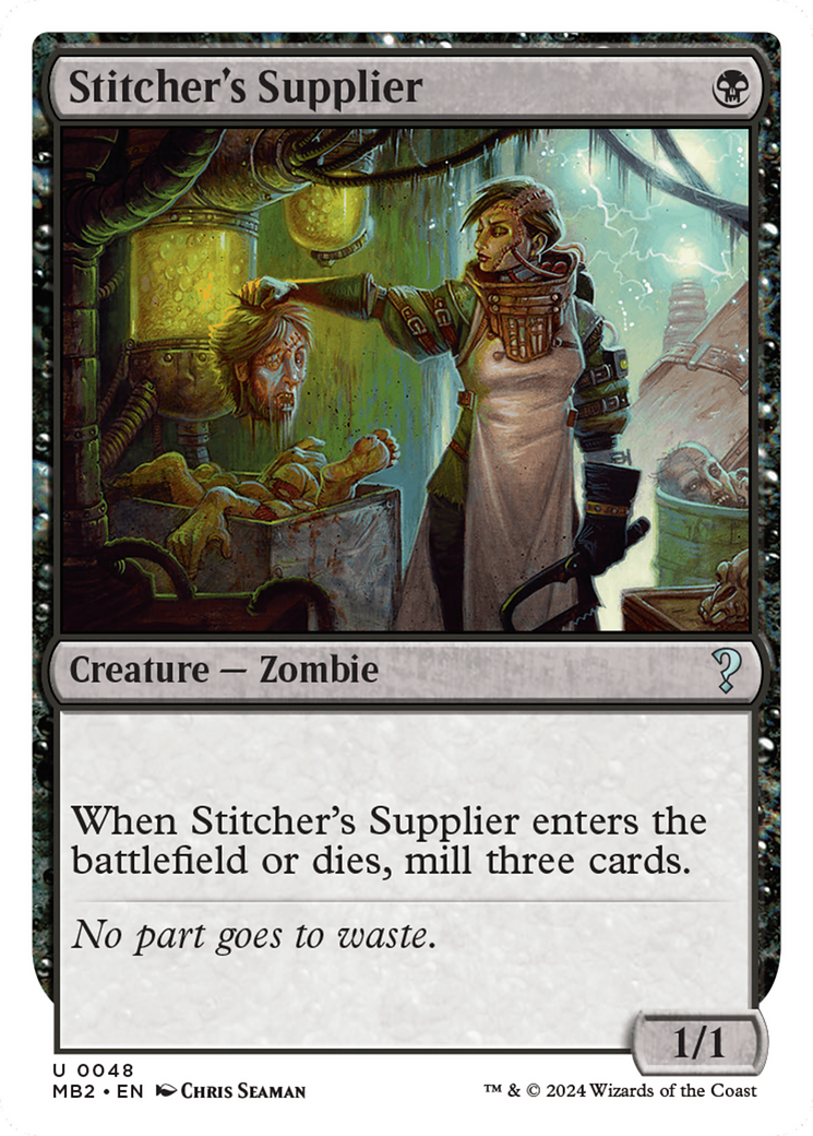 Stitcher's Supplier (White Border) [Mystery Booster 2] | Card Citadel