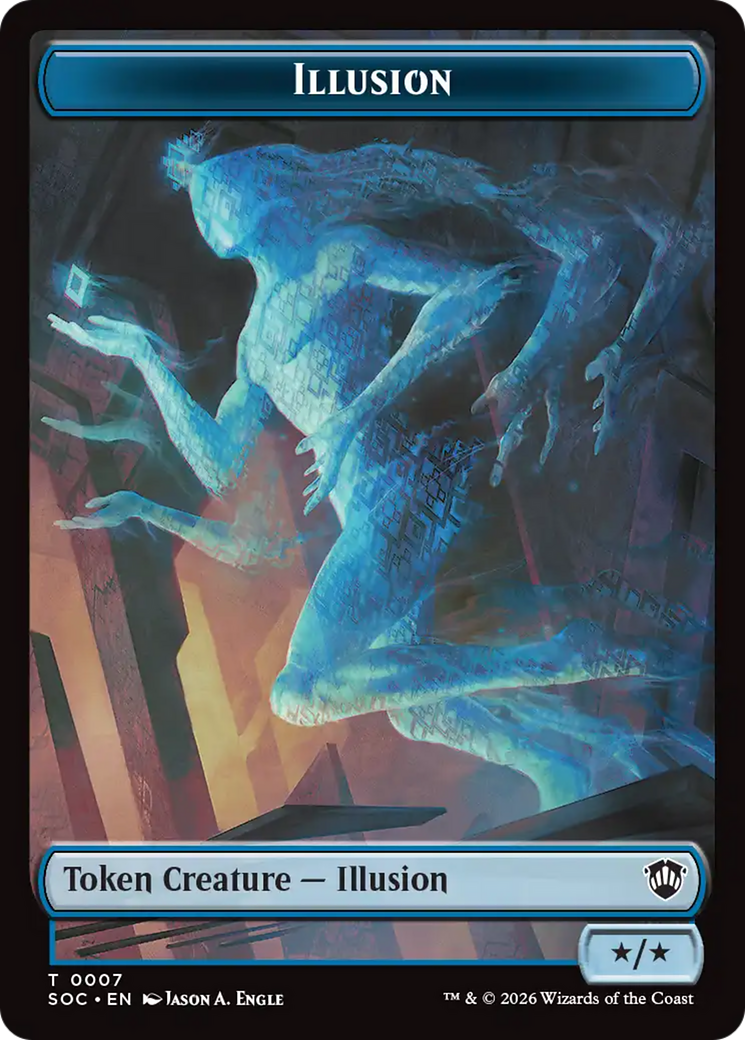 Spirit (0006) // Illusion Double-Sided Token [Secrets of Strixhaven Commander Tokens] | Card Citadel
