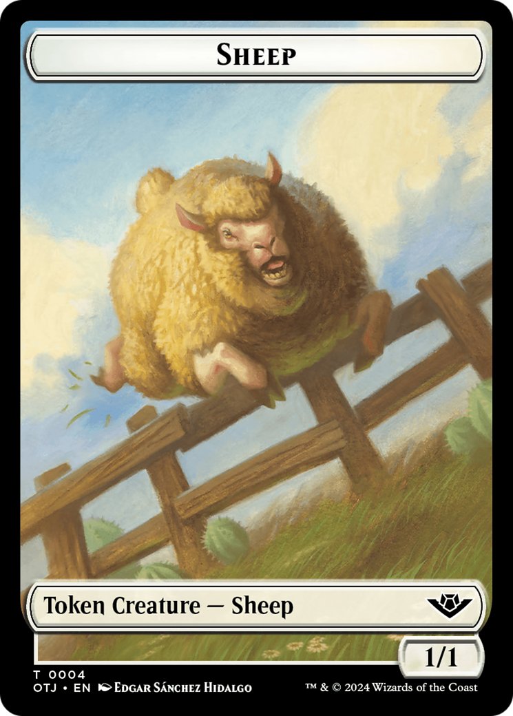 Sheep Token [Outlaws of Thunder Junction Tokens] | Card Citadel