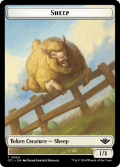 Sheep // Plot Double-Sided Token [Outlaws of Thunder Junction Tokens] | Card Citadel