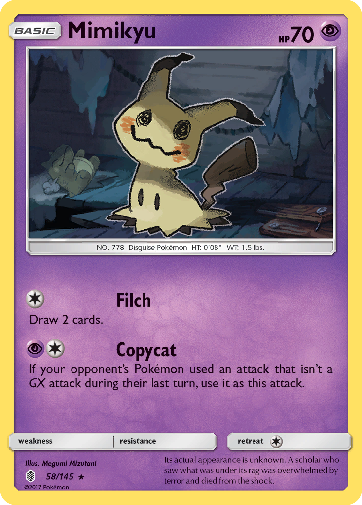 Mimikyu (58/145) [Sun & Moon: Guardians Rising] | Card Citadel