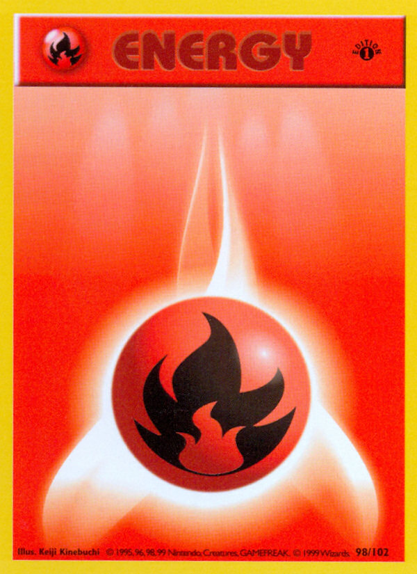 Fire Energy (98/102) (Shadowless) [Base Set 1st Edition] | Card Citadel