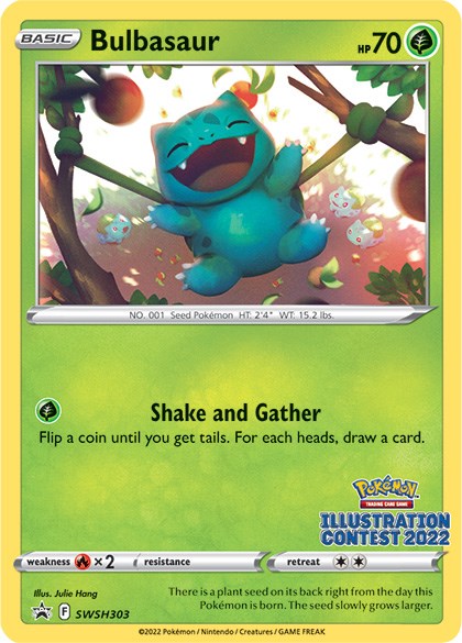 Bulbasaur (SWSH303) (Illustration Contest 2022) [Sword & Shield: Black Star Promos] | Card Citadel