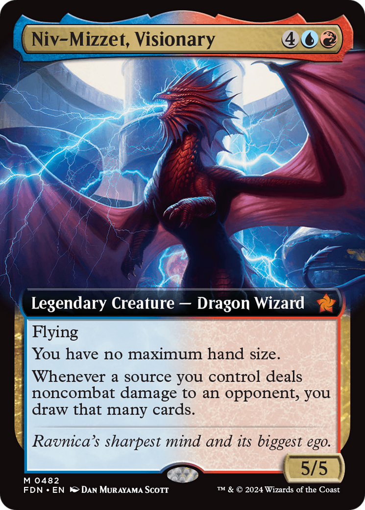 Niv-Mizzet, Visionary (Extended Art) [Foundations] | Card Citadel