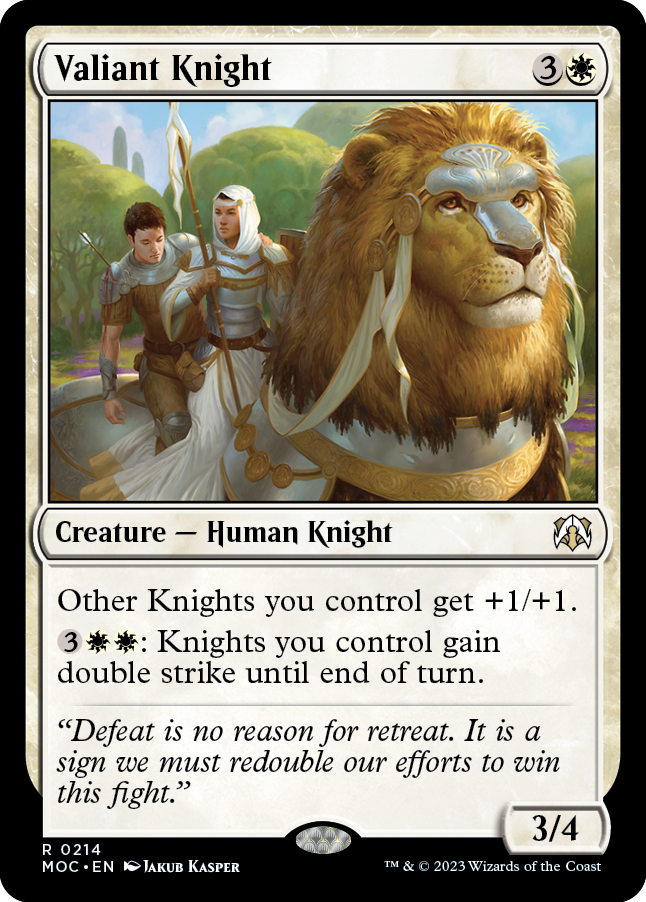 Valiant Knight [March of the Machine Commander] | Card Citadel