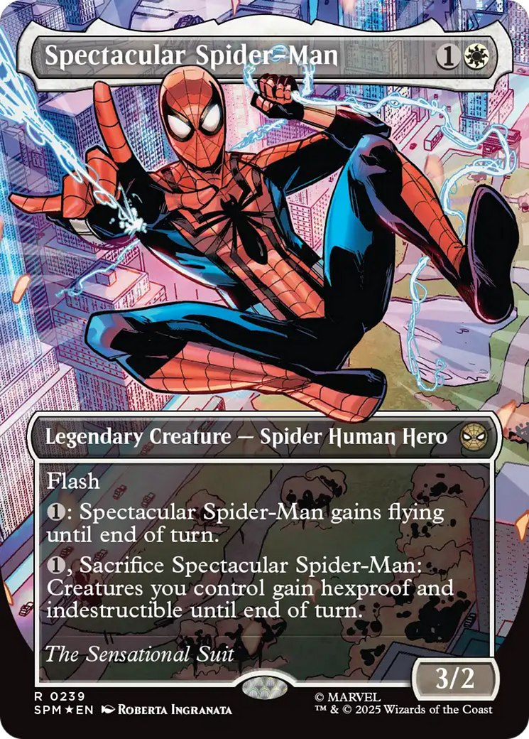Spectacular Spider-Man (0239) (Borderless) (Textured Foil) [Marvel's Spider-Man] | Card Citadel