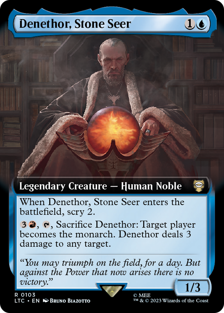 Denethor, Stone Seer (Extended Art) [The Lord of the Rings: Tales of Middle-Earth Commander] | Card Citadel