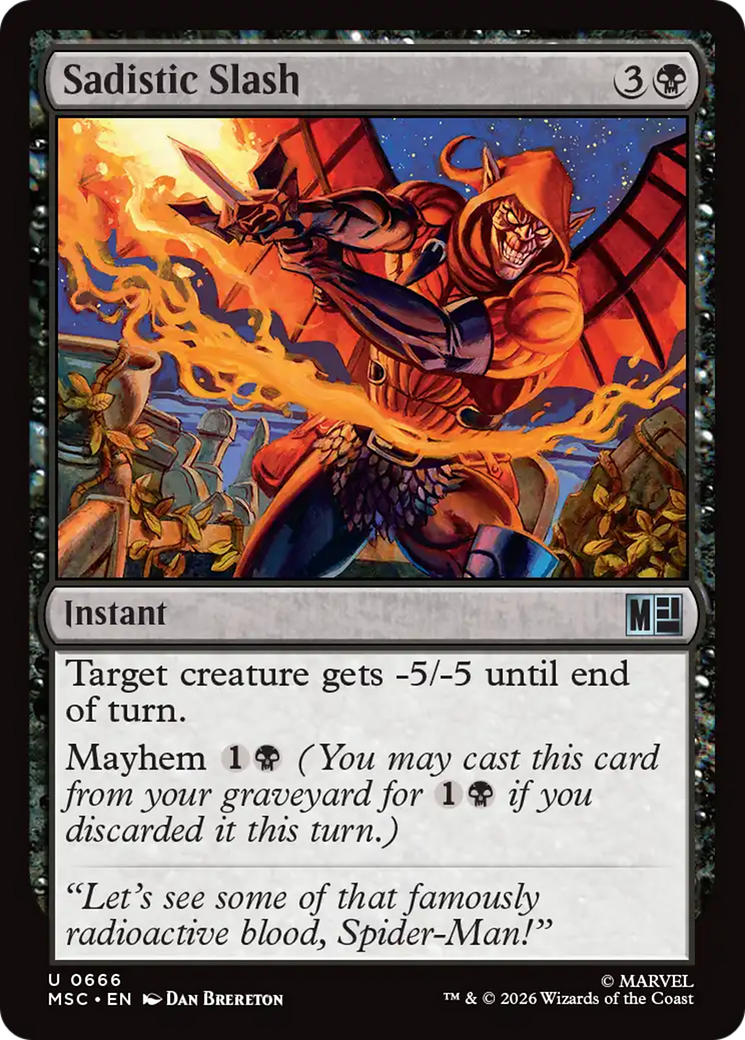 Sadistic Slash [Marvel Super Heroes Commander] | Card Citadel